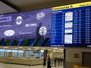 国际机场广告显示应用