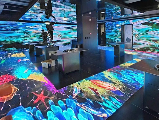 智显立诺LED地砖屏带你体验不一样的餐厅！